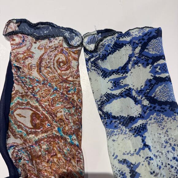 Kay Celine Women's Mesh Beaded Sheer Tunic Blouse Peasant Fairy Glams Boho Small - Picture 9 of 9